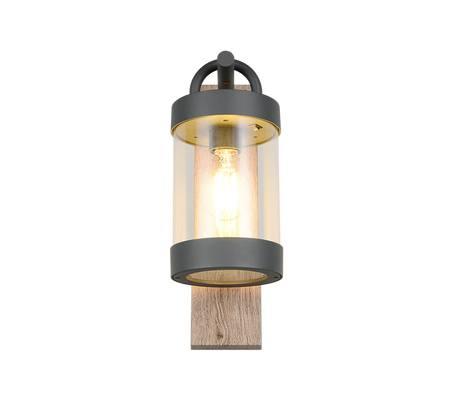 Aplique de exterior Trio Sambesi imitación madera sensor crepuscular IP44 33cm 204160135 - vista 5