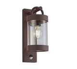Aplique de exterior Trio Sambesi óxido con sensor movimiento IP44 33cm 204169124