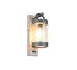 Aplique de exterior Trio Sambesi imitación madera con sensor movimiento IP44 33cm 204169135