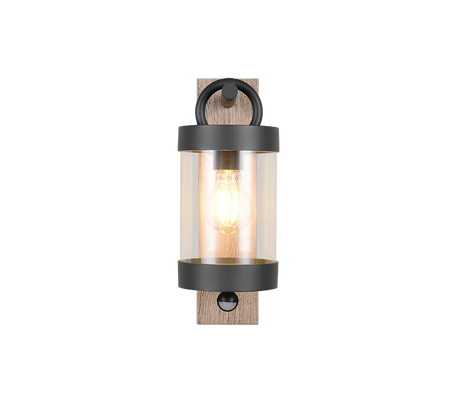 Aplique de exterior Trio Sambesi imitación madera con sensor movimiento IP44 33cm 204169135 - vista 2