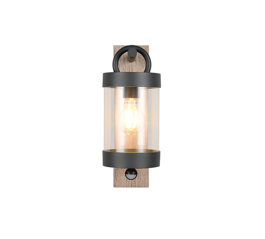 Aplique de exterior Trio Sambesi imitación madera con sensor movimiento IP44 33cm 204169135 - vista 2