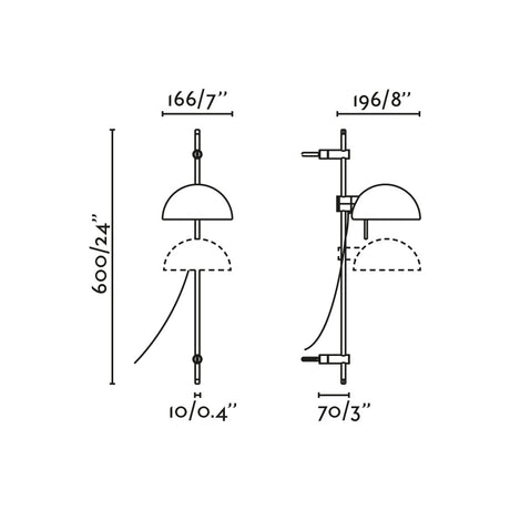 Lámpara de pared aplique Faro Matilda E14 LED granate 20510-138 - imagen 3