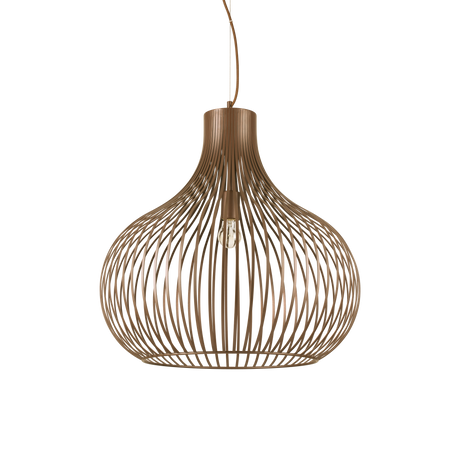 Lámpara colgante Ideal Lux Onion marrón café 60W Ø59,5cm 205311