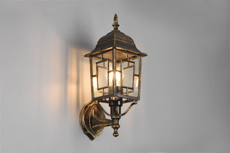 Aplique de exterior Trio Volturno LED antique rust 2700K IP44 41,5cm 205960128