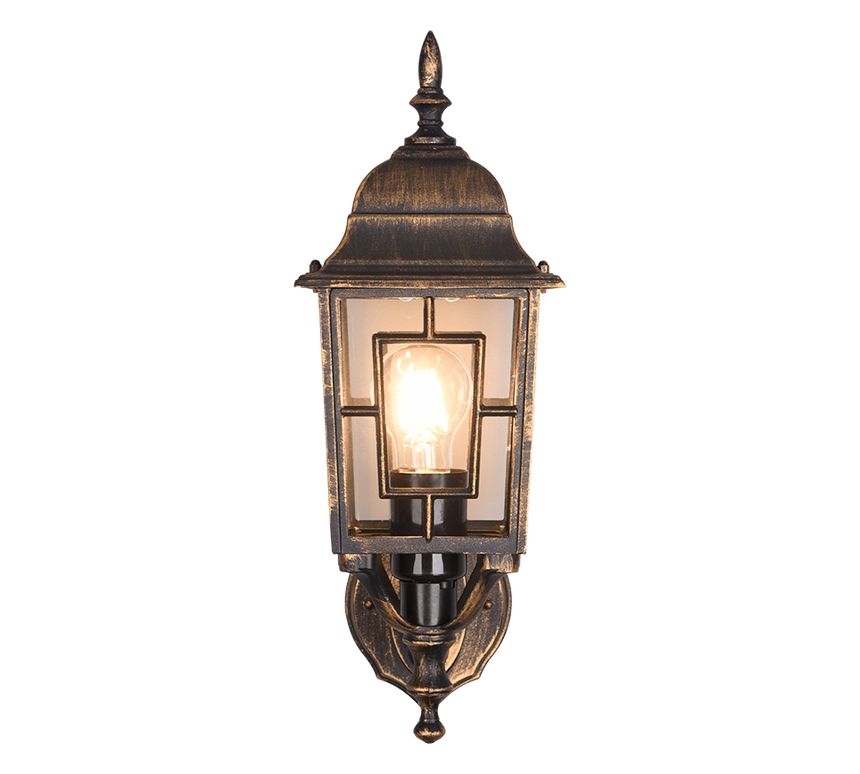 Aplique de exterior Trio Volturno LED antique rust 2700K IP44 41,5cm 205960128