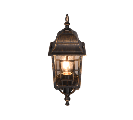 Aplique de exterior Trio Volturno LED antique rust 2700K IP44 41,5cm 205960128
