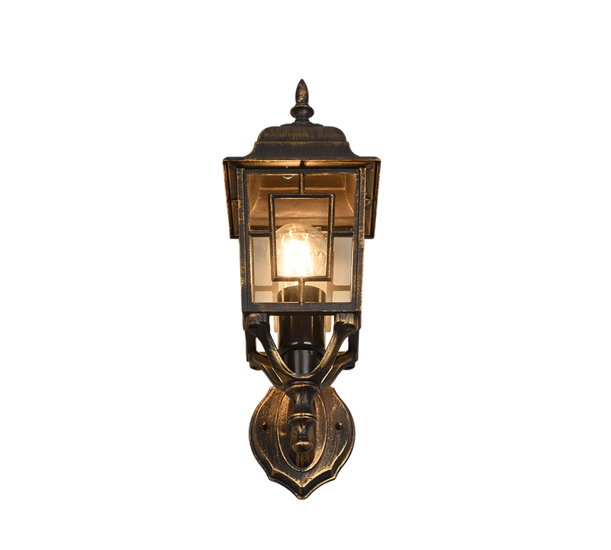 Aplique de exterior Trio Volturno LED antique rust 2700K IP44 41,5cm 205960128