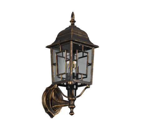Aplique de exterior Trio Volturno LED antique rust 2700K IP44 41,5cm 205960128