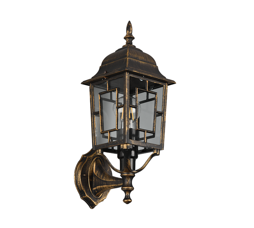 Aplique de exterior Trio Volturno LED antique rust 2700K IP44 41,5cm 205960128