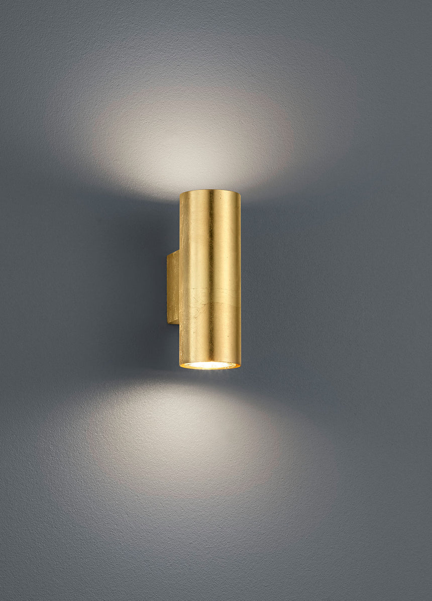 Aplique de pared Trio Cleo 2 luces dorado arriba y abajo 206400279