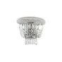 Aplique de pared Ideal Lux Dubai cromo cristal y cerámica 2 luces Ø25cm 207155