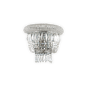 Aplique de pared Ideal Lux Dubai cromo cristal y cerámica 2 luces Ø25cm 207155