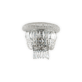 Aplique de pared Ideal Lux Dubai cromo cristal y cerámica 2 luces 56W Ø25cm 207155
