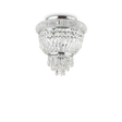 Plafón de techo Ideal Lux Dubai cromo cristal y cerámica 3 luces 84W Ø32cm 207162