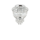 Plafón de techo Ideal Lux Dubai cromo cristal y cerámica 3 luces 84W Ø32cm 207162