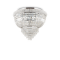 Plafón de techo Ideal Lux Dubai cromo cristal y cerámica 6 luces Ø52cm 207186