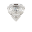 Plafón de techo Ideal Lux Dubai cromo cristal y cerámica 6 luces 168W Ø52cm 207186