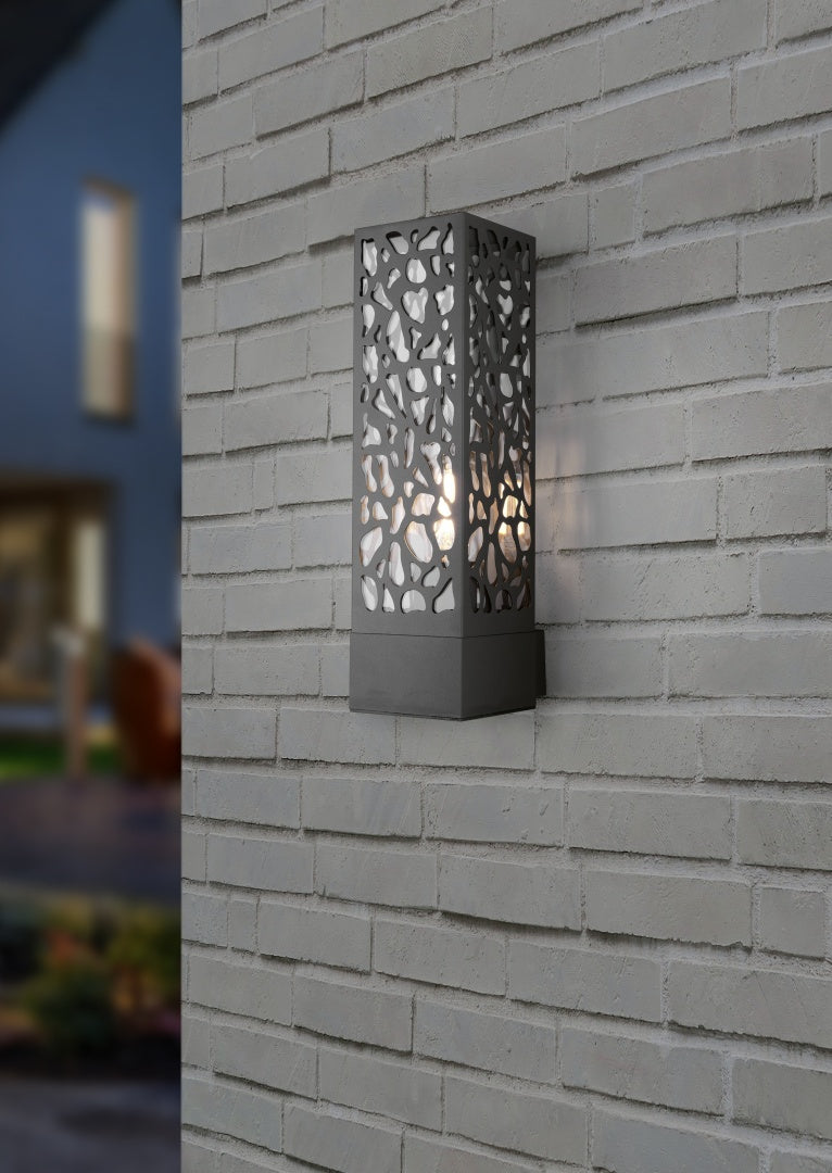 Aplique de exterior Trio Cooper acero inoxidable antracita IP44 36cm 207360142 - vista 3