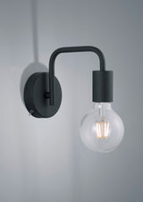 Trio Diallo Black Mat Metal Wall Light 208070132