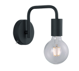 Trio Diallo Black Mat Metal Wall Light 208070132