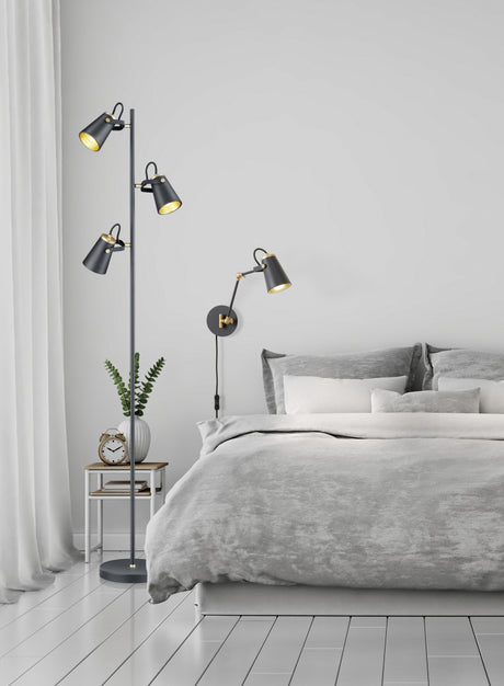 Aplique de pared Trio Edward LED negro mate 3000K 208870132