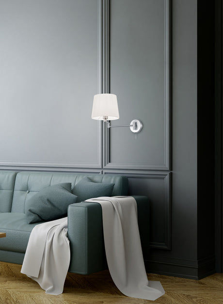 Aplique de pared Trio Lyon LED níquel mate 2700K 32,5cm 209100107
