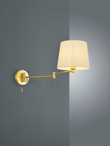 Aplique de pared Trio Lyon LED latón mate 2700K 32,5cm 209100108
