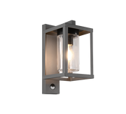 Aplique de exterior Trio Lunga antracita con sensor movimiento IP44 33,5cm 212069142
