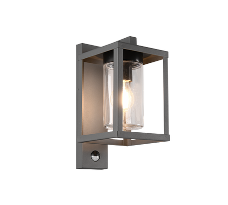 Aplique de exterior Trio Lunga antracita con sensor movimiento IP44 33,5cm 212069142