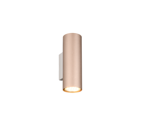 Aplique de pared Trio Marley 2 luces marrón café arriba y abajo 212400265