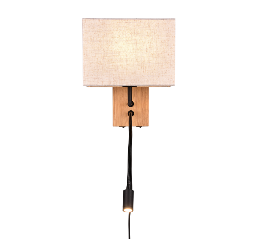 Aplique de pared Trio Nilam madera natural 212870236 - vista 2