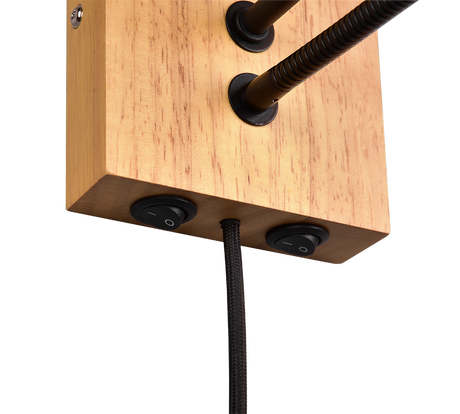 Aplique de pared Trio Nilam madera natural 212870236 - vista 5