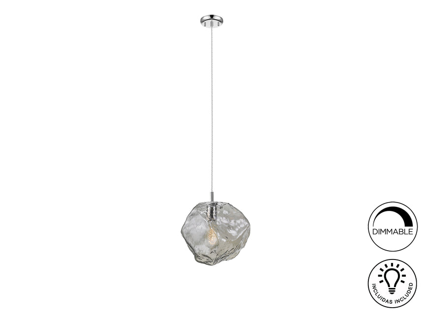 Lámpara de techo colgante Schuller Petra 1 luz cromo y  - vista 2