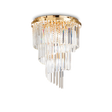 Plafón de techo Ideal Lux Carlton dorado cristal y cerámica 12 luces 480W Ø50cm 213507