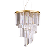 Lámpara colgante Ideal Lux Carlton dorado cristal y cerámica 12 luces 480W Ø50cm 213521