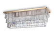 Plafón de techo Ideal Lux Martinez dorado cristal y cerámica 8 luces 320W Ø0,1cm 213569