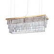 Lámpara colgante Ideal Lux Martinez dorado cristal y cerámica 8 luces 320W Ø0,1cm 213583