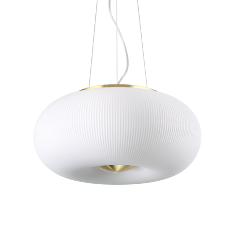 Lámpara colgante Ideal Lux Arizona blanco cristal 3 luces 27W Ø40cm 214474
