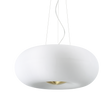 Lámpara colgante Ideal Lux Arizona blanco cristal 5 luces 45W Ø52cm 214481