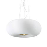 Lámpara colgante Ideal Lux Arizona blanco cristal 5 luces 45W Ø52cm 214481