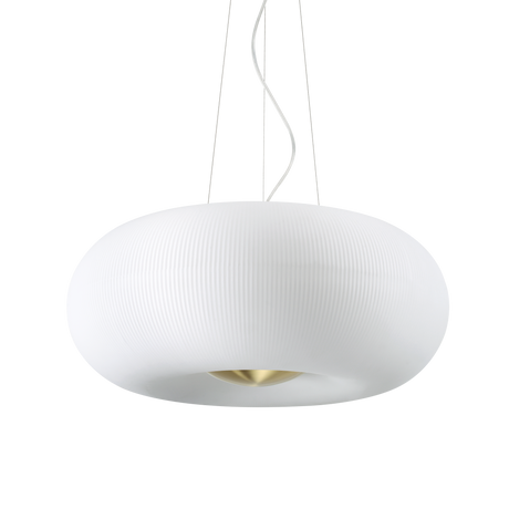Lámpara colgante Ideal Lux Arizona blanco cristal 5 luces 45W Ø52cm 214481
