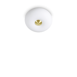 Plafón de techo Ideal Lux Arizona blanco cristal 2 luces 18W Ø30cm 214498