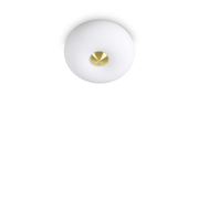 Plafón de techo Ideal Lux Arizona blanco cristal 2 luces 18W Ø30cm 214498