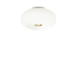 Plafón de techo Ideal Lux Arizona blanco cristal 3 luces 27W Ø40cm 214504