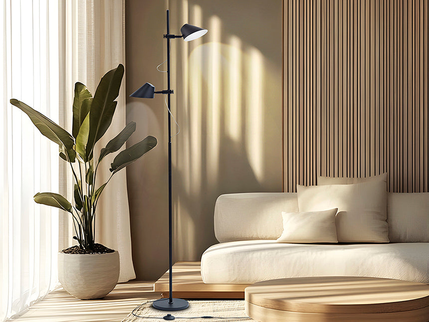 Schuller Esino Pie Salon 2 luces negro 213111