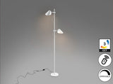 Lámpara de pie de salón Schuller Esino LED 2 luces blanco CCT orientable con mando 184cm vista 2