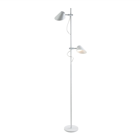Lámpara de pie de salón Schuller Esino LED 2 luces blanco CCT orientable con mando 184cm ambiente
