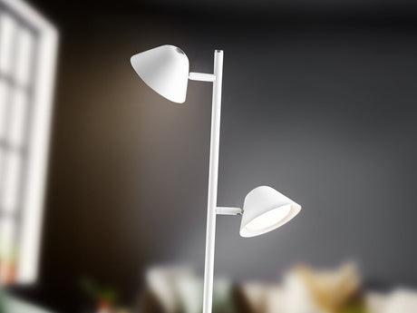 Lámpara de pie de salón Schuller Taros LED 2 luces blanco CCT orientable con mando 160cm vista 2