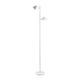 Lámpara de pie de salón Schuller Taros LED 2 luces blanco CCT orientable con mando 160cm ambiente