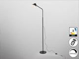 Lámpara de pie de salón Schuller Esino LED 1 luz negro CCT orientable con mando 158cm vista 3